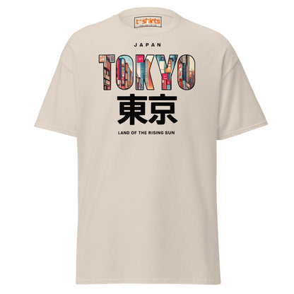 Tokyo Skyline T-Shirt – Land of the Rising Sun Tee - Natural - T-Shirts Online