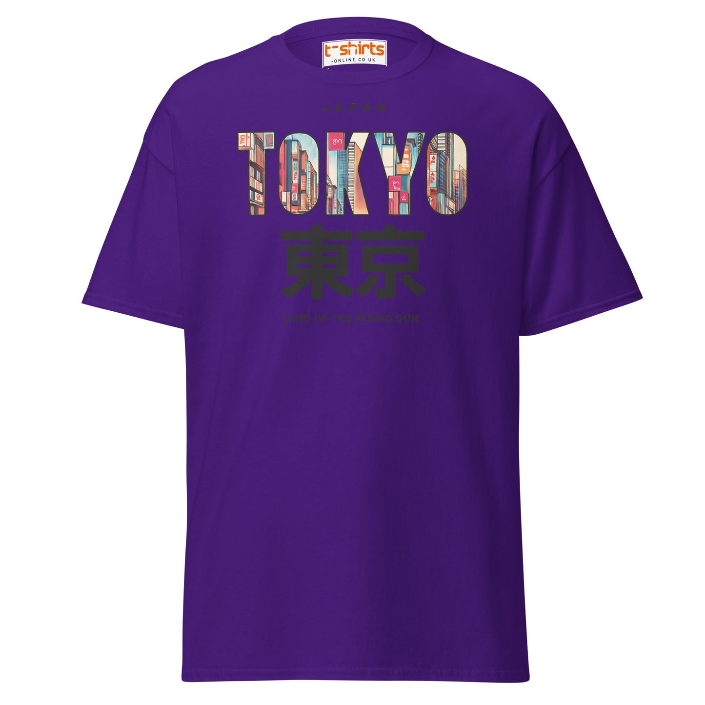 Tokyo Skyline T-Shirt – Land of the Rising Sun Tee - Purple - T-Shirts Online