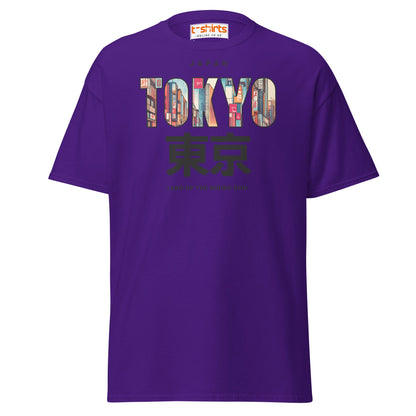 Tokyo Skyline T-Shirt – Land of the Rising Sun Tee - Purple - T-Shirts Online