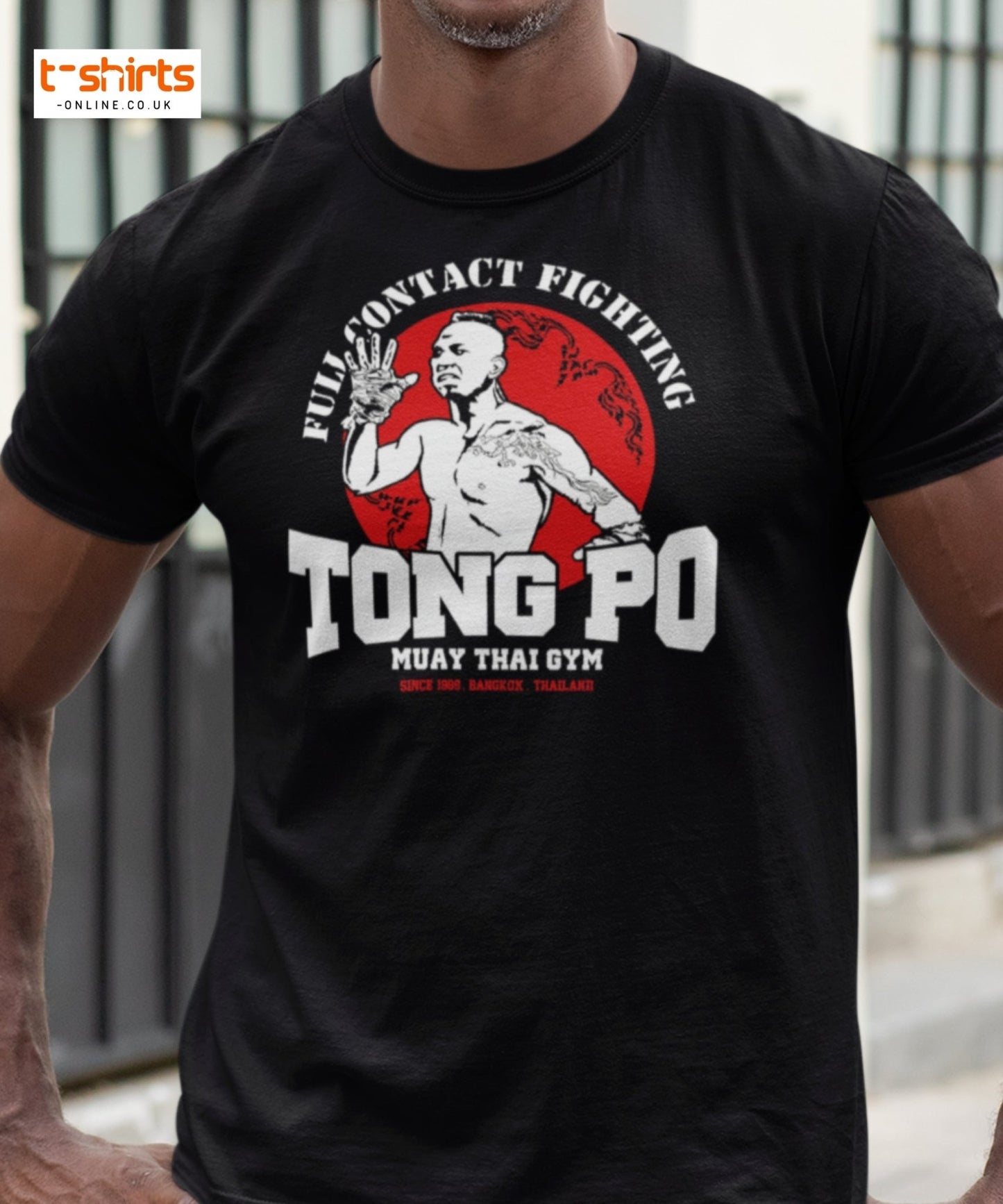 Tong Po Muay Thai Gym T-Shirt – Full Contact Fighting - Black - T-Shirts Online