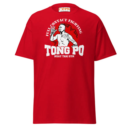 Tong Po Muay Thai Gym T-Shirt – Full Contact Fighting - Red - T-Shirts Online