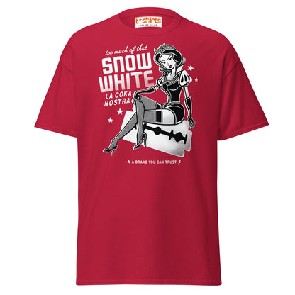Too Much of That Snow White Funny Adult T-Shirt - Cardinal - T-Shirts Online