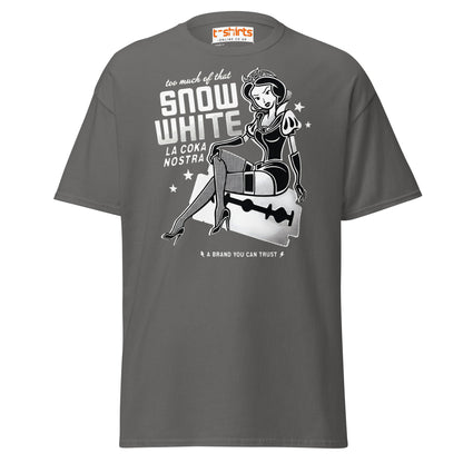 Too Much of That Snow White Funny Adult T-Shirt - Charcoal - T-Shirts Online