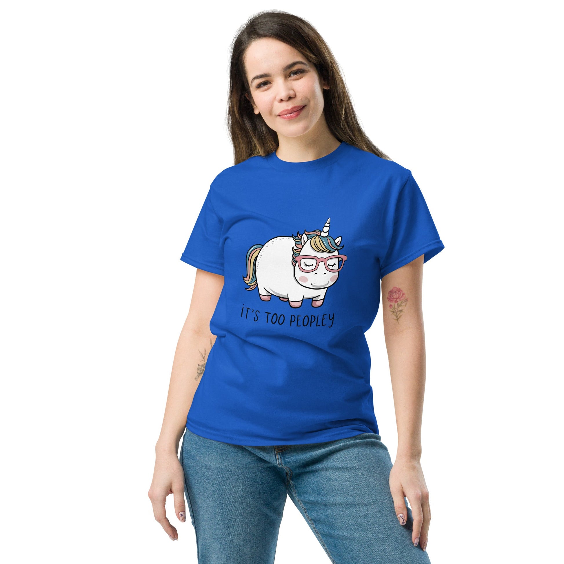 Too Peoply | Unicorn T-Shirt - Royal - T-Shirts Online