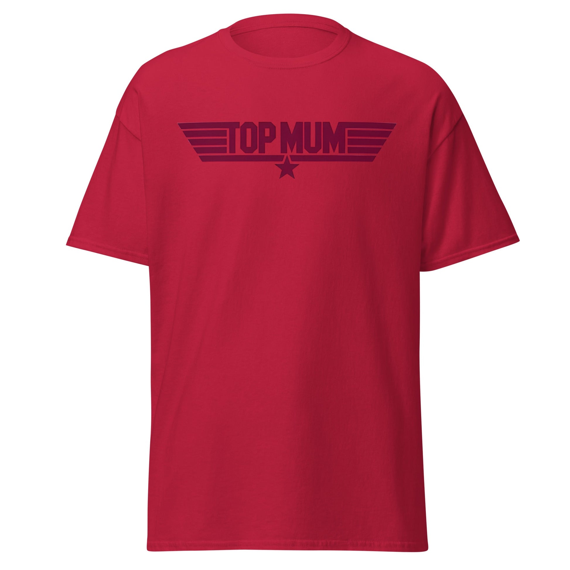 Top Mum T-Shirt | Top Gun Parody Mother's Day Gift - Cardinal - T-Shirts Online