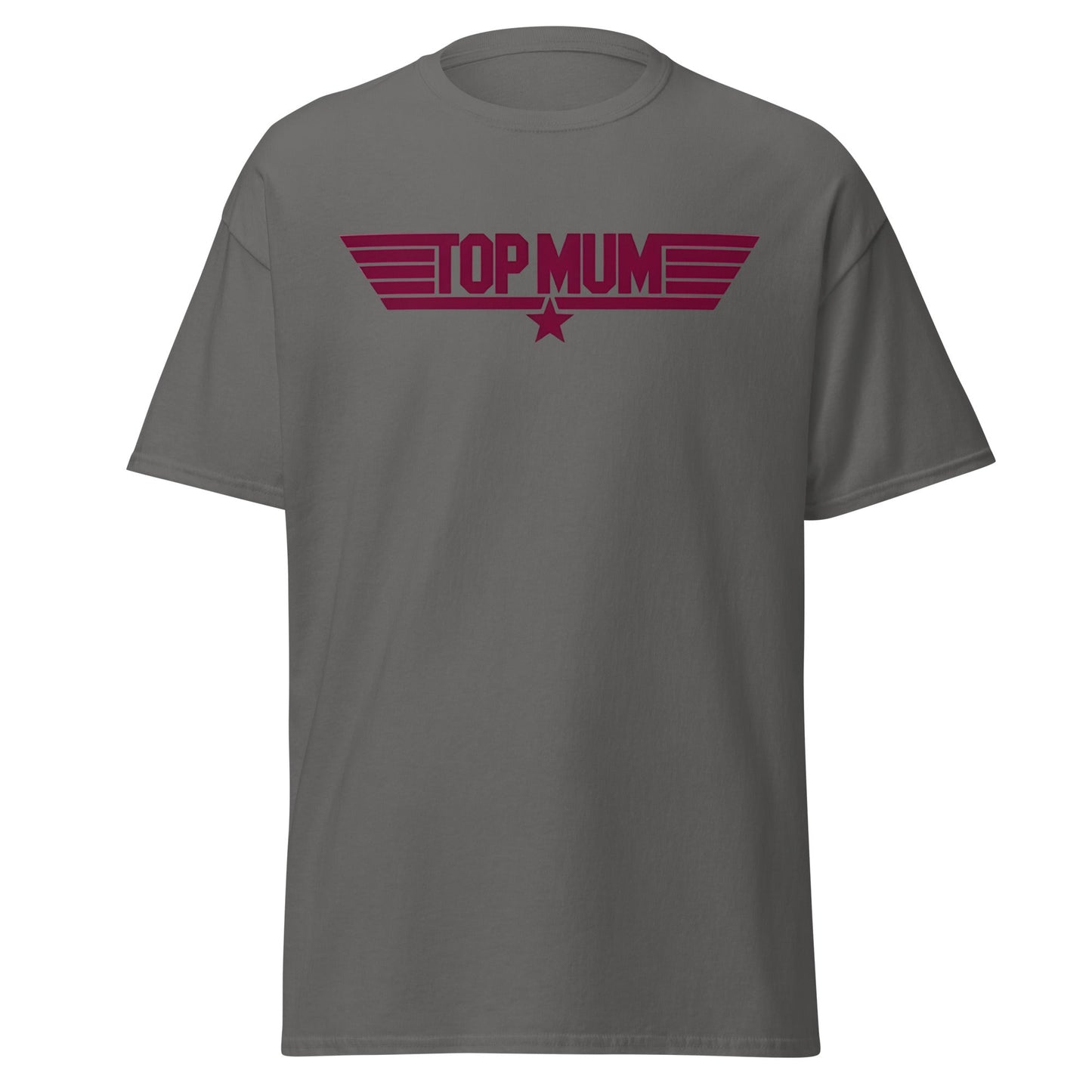 Top Mum T-Shirt | Top Gun Parody Mother's Day Gift - Charcoal - T-Shirts Online