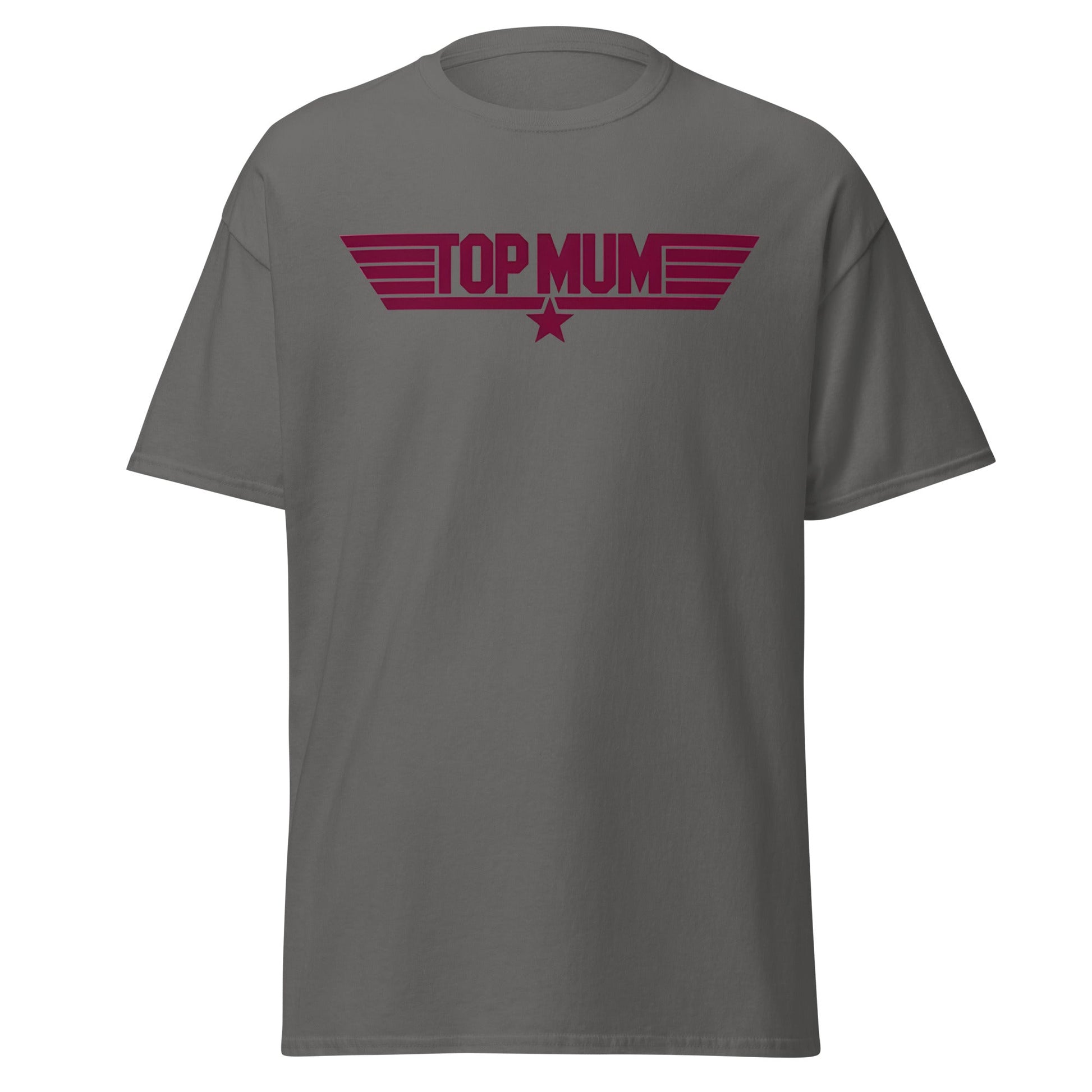 Top Mum T-Shirt | Top Gun Parody Mother's Day Gift - Charcoal - T-Shirts Online