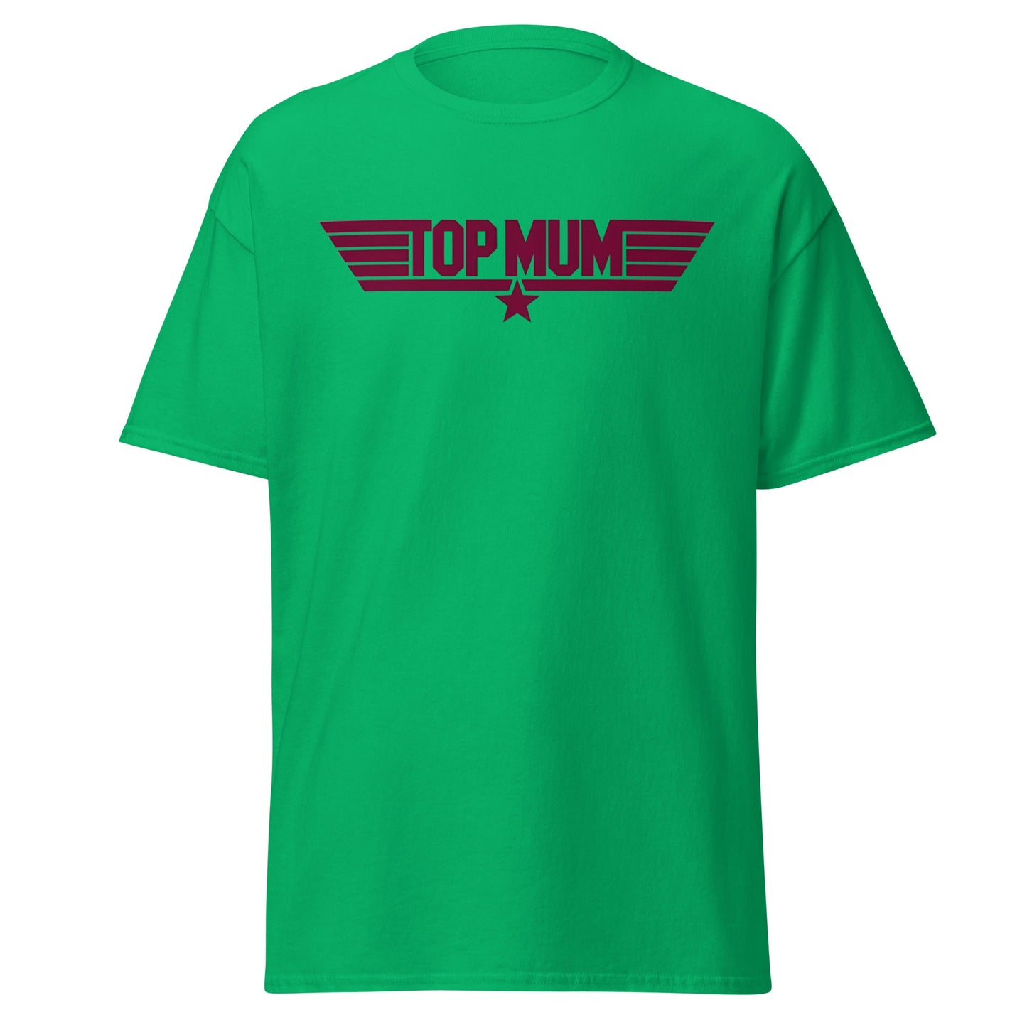 Top Mum T-Shirt | Top Gun Parody Mother's Day Gift - Irish Green - T-Shirts Online
