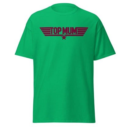 Top Mum T-Shirt | Top Gun Parody Mother's Day Gift - Irish Green - T-Shirts Online