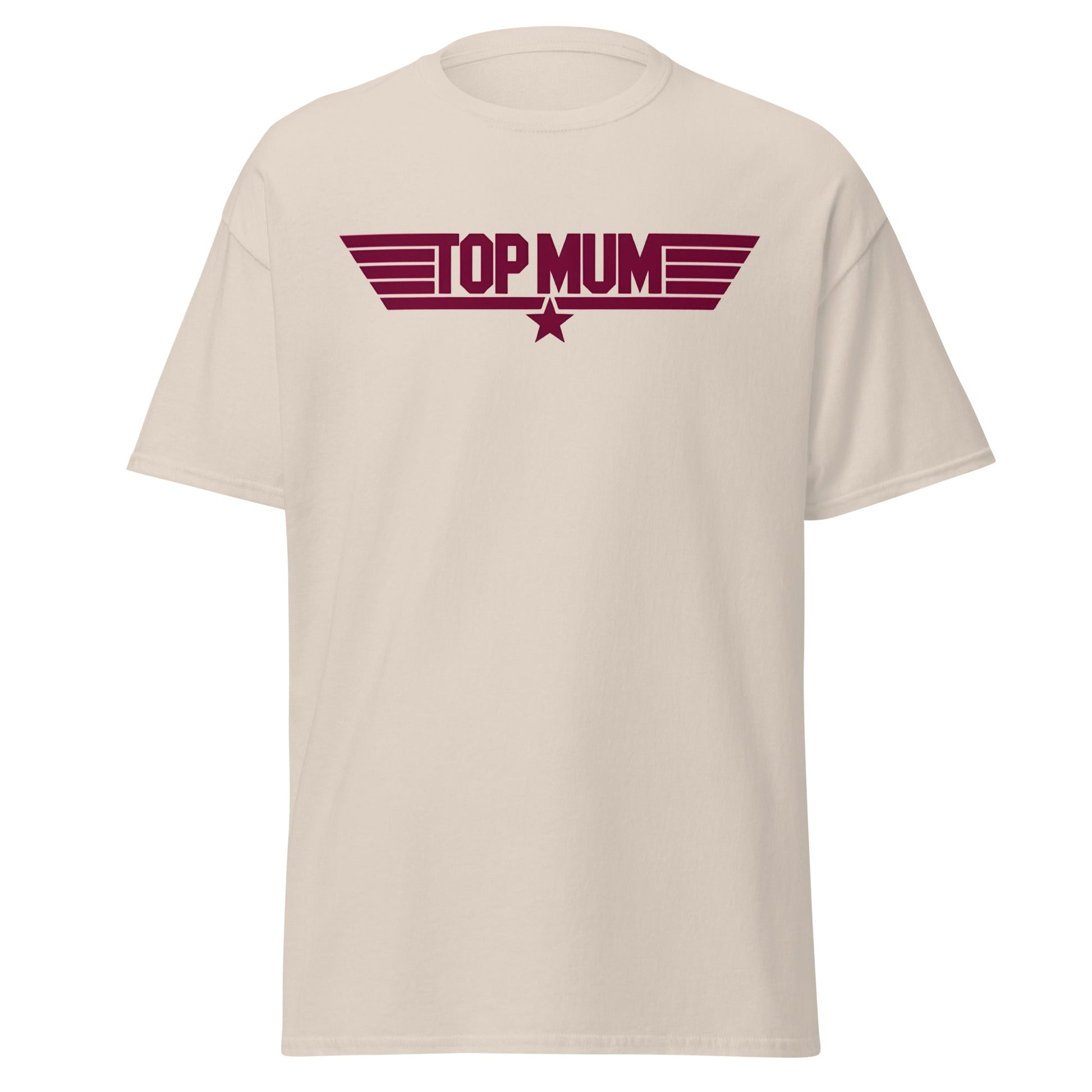 Top Mum T-Shirt | Top Gun Parody Mother's Day Gift - Natural - T-Shirts Online