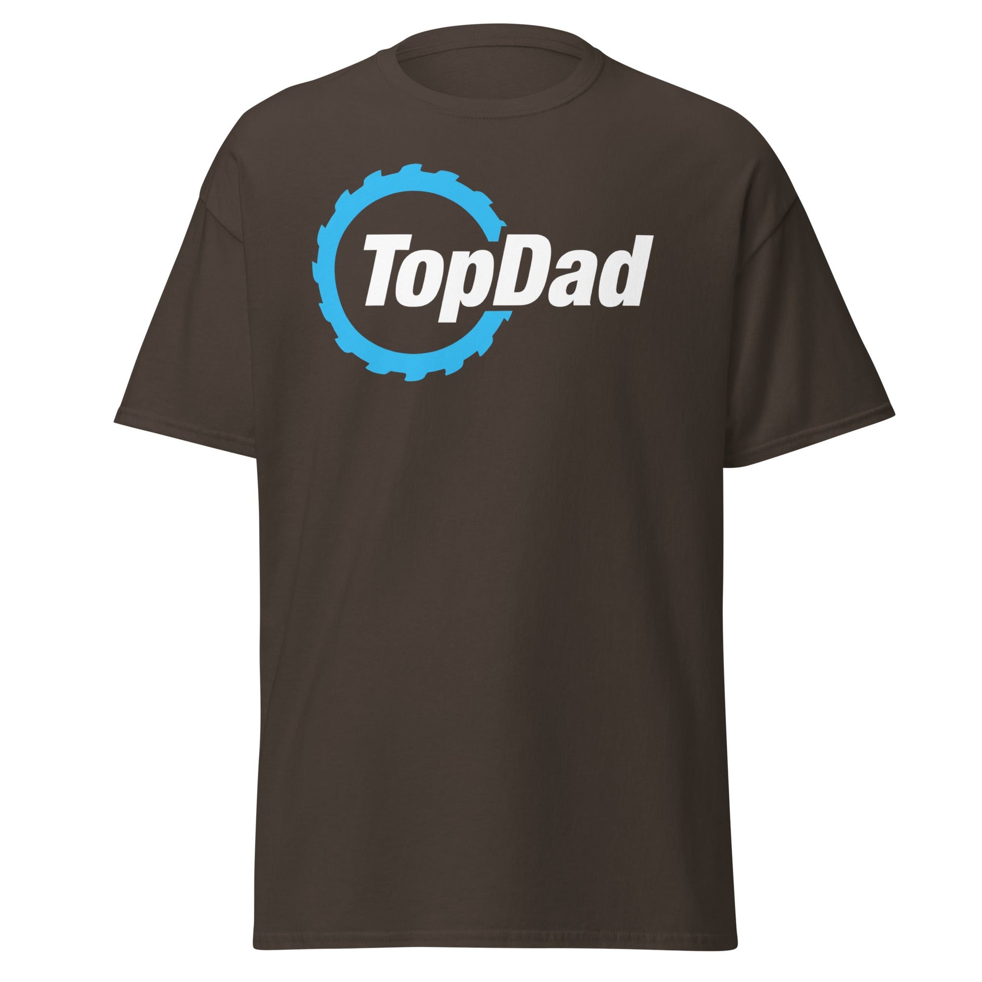 TopDad T-Shirt - Woodworking Saw Blade Dad Gift - Dark Chocolate - T-Shirts Online