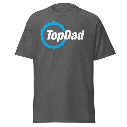 TopDad T-Shirt - Woodworking Saw Blade Dad Gift - Dark Heather - T-Shirts Online
