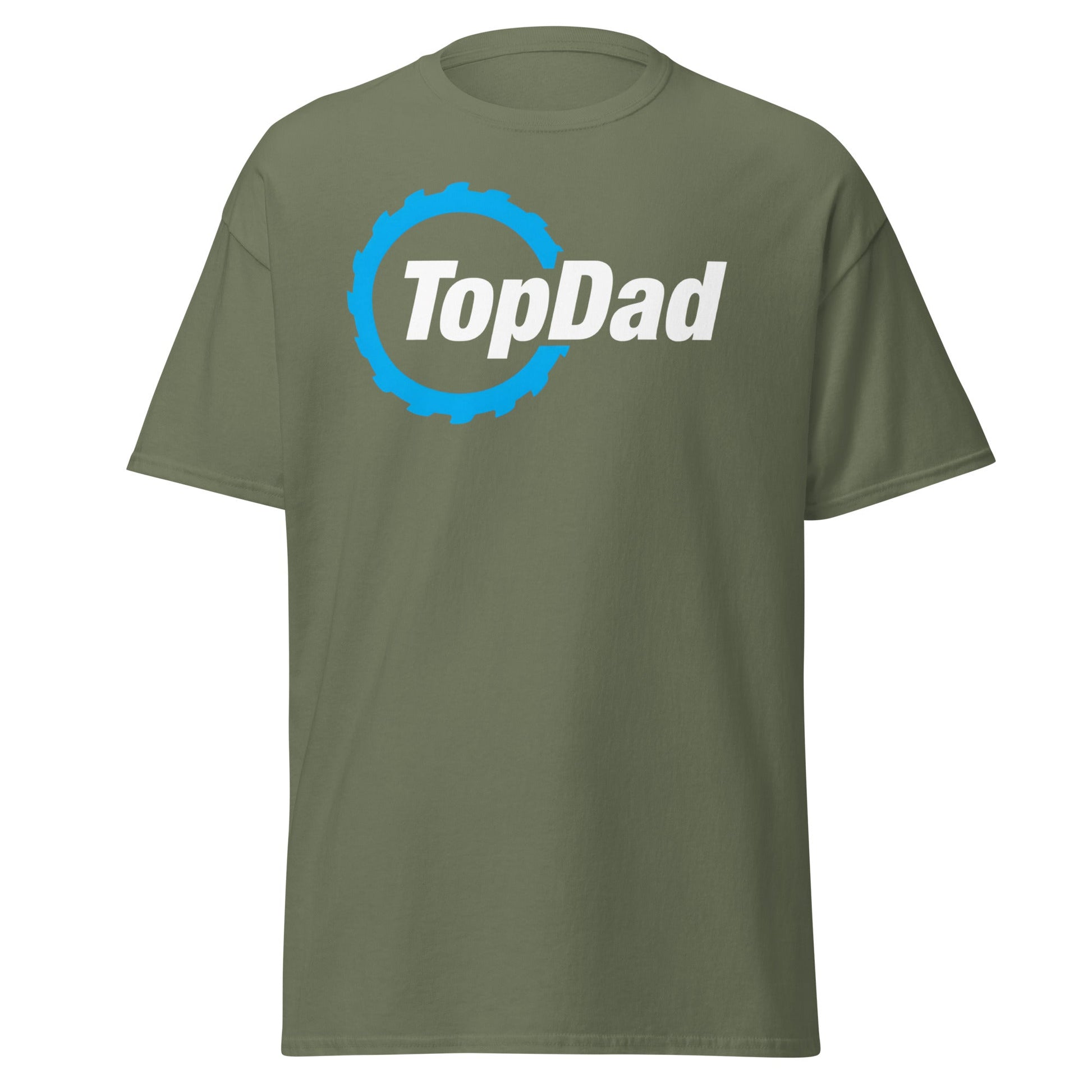 TopDad T-Shirt - Woodworking Saw Blade Dad Gift - Military Green - T-Shirts Online