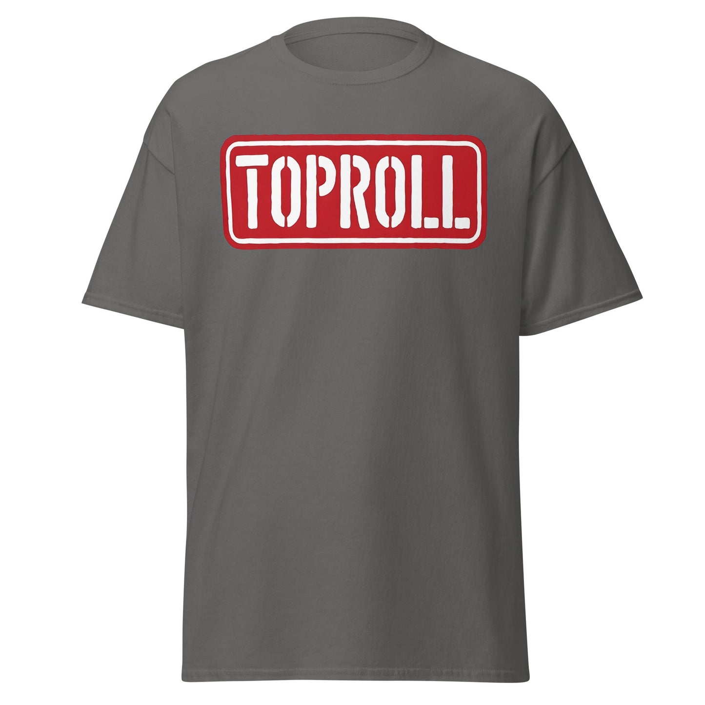 Toproll Arm Wrestling T-Shirt - Pro Strength & Grip Tee - Charcoal - T-Shirts Online