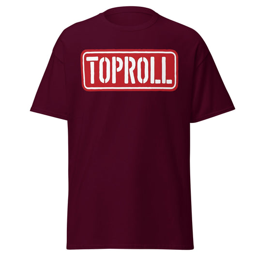 Toproll Arm Wrestling T-Shirt - Pro Strength & Grip Tee - Maroon - T-Shirts Online