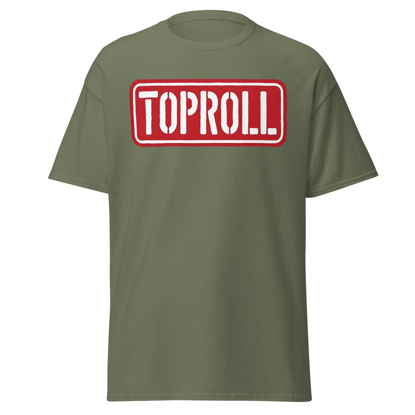 Toproll Arm Wrestling T-Shirt - Pro Strength & Grip Tee - Military Green - T-Shirts Online