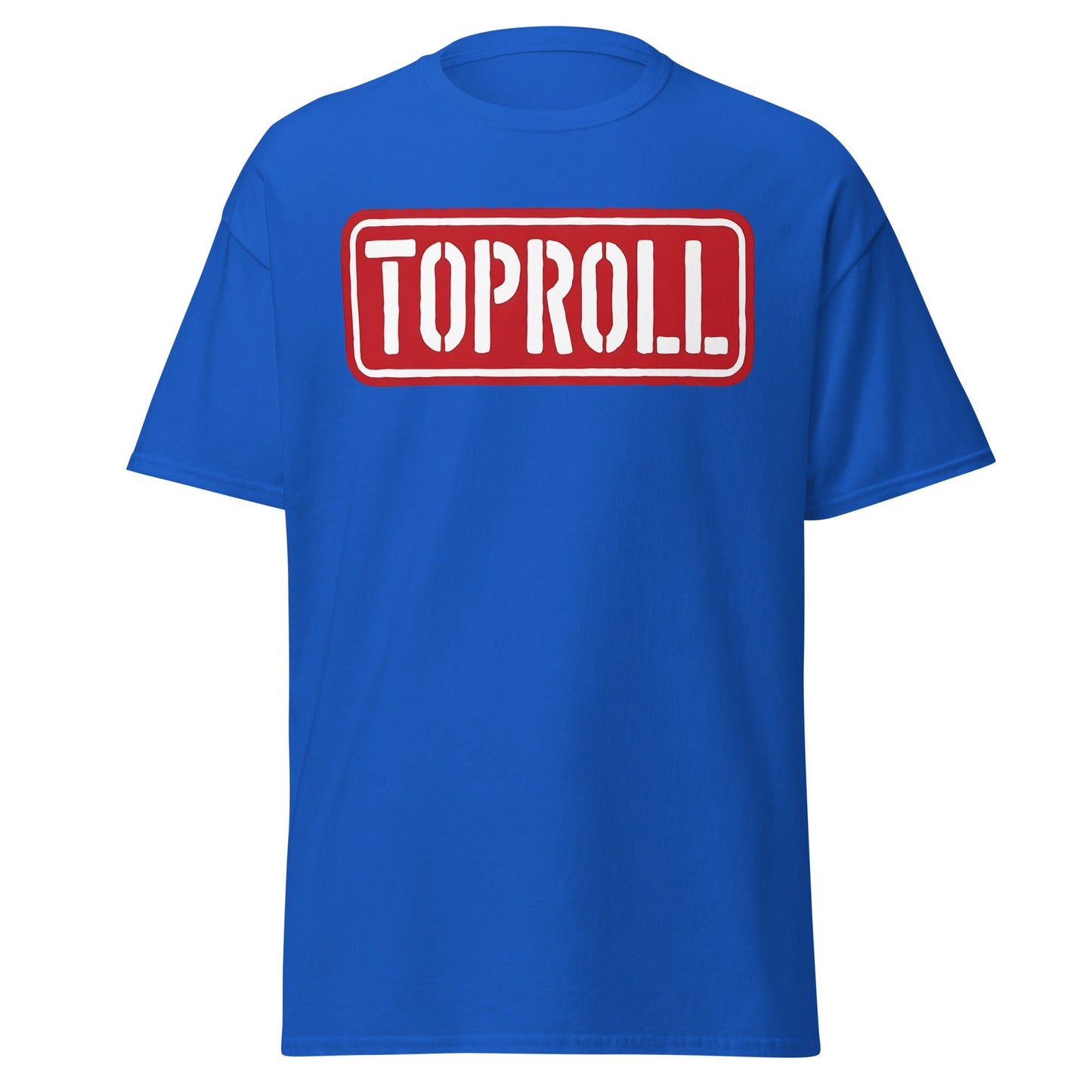 Toproll Arm Wrestling T-Shirt - Pro Strength & Grip Tee - Royal - T-Shirts Online