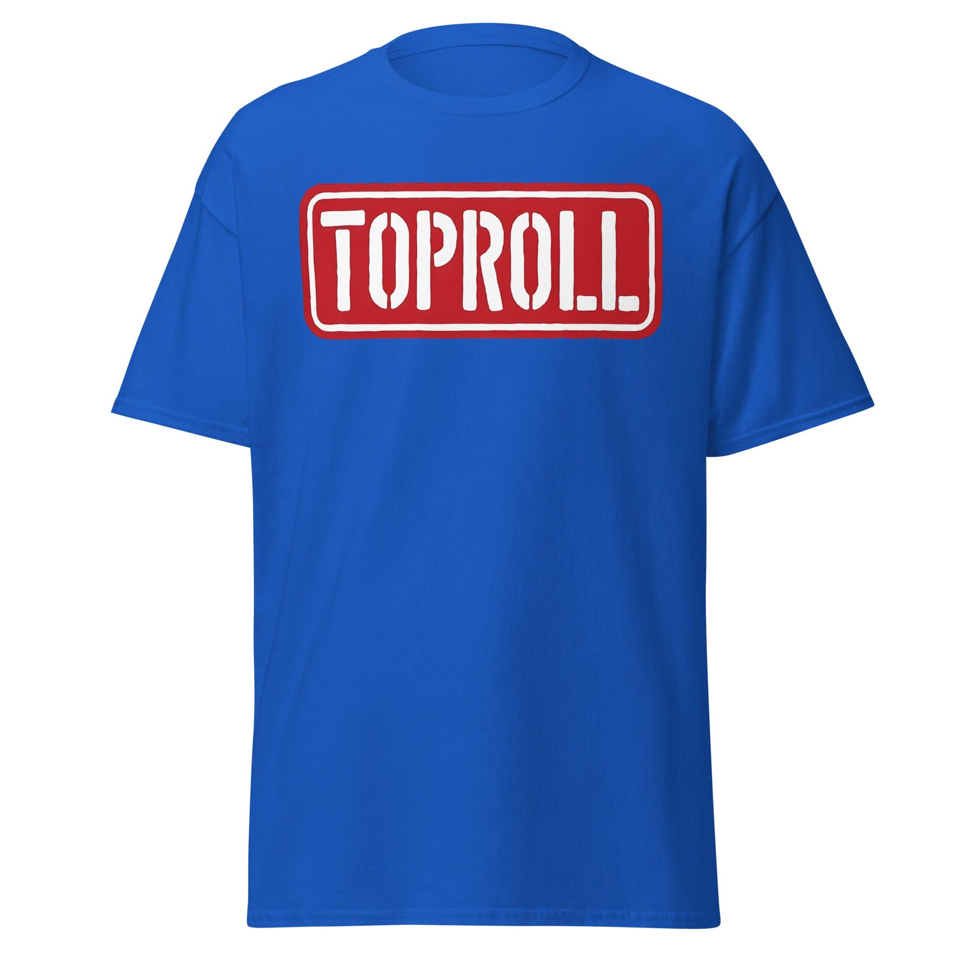 Toproll Arm Wrestling T-Shirt - Pro Strength & Grip Tee - Royal - T-Shirts Online
