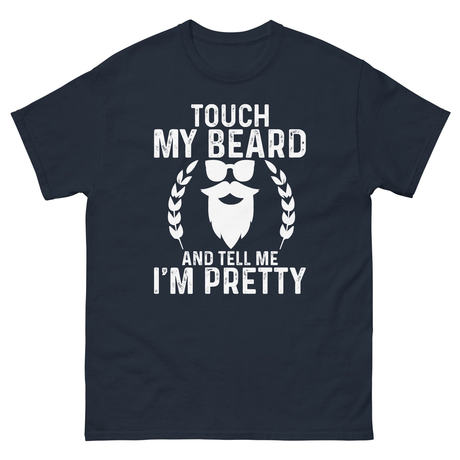 Touch My Beard | Men's classic t-shirt - Navy - T-Shirts Online