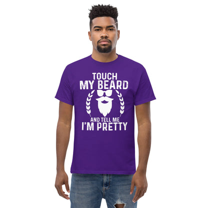Touch My Beard | Men's classic t-shirt - Black - T-Shirts Online
