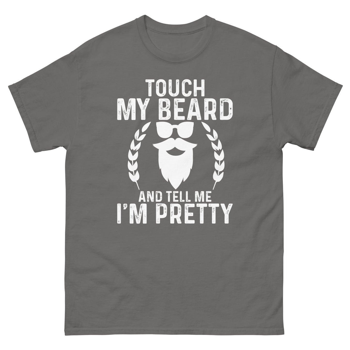 Touch My Beard | Men's classic t-shirt - Charcoal - T-Shirts Online