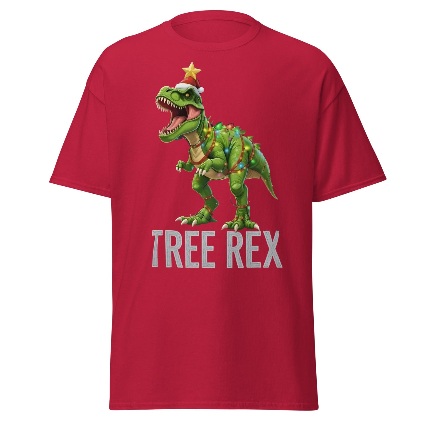 Tree Rex Christmas Shirt | Funny Dinosaur Holiday T-Shirt - Cardinal - T-Shirts Online
