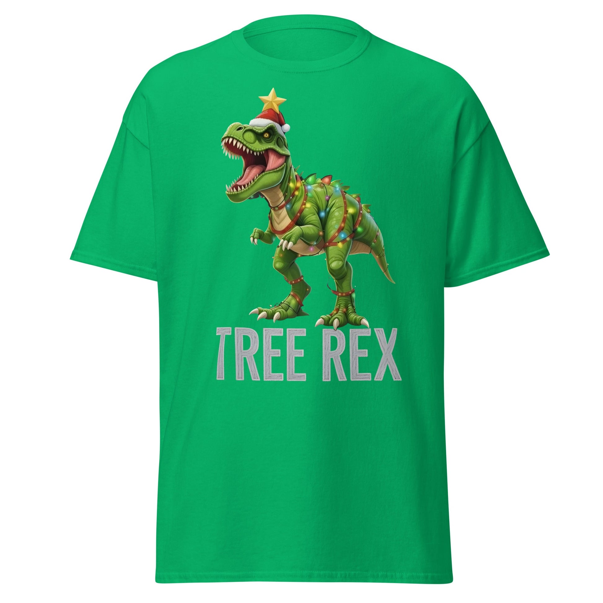 Tree Rex Christmas Shirt | Funny Dinosaur Holiday T-Shirt - Irish Green - T-Shirts Online