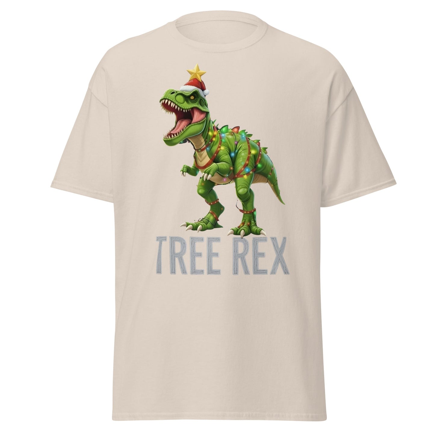 Tree Rex Christmas Shirt | Funny Dinosaur Holiday T-Shirt - Natural - T-Shirts Online
