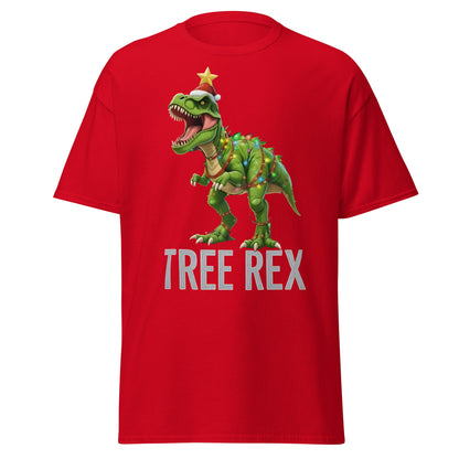 Tree Rex Christmas Shirt | Funny Dinosaur Holiday T-Shirt - Red - T-Shirts Online