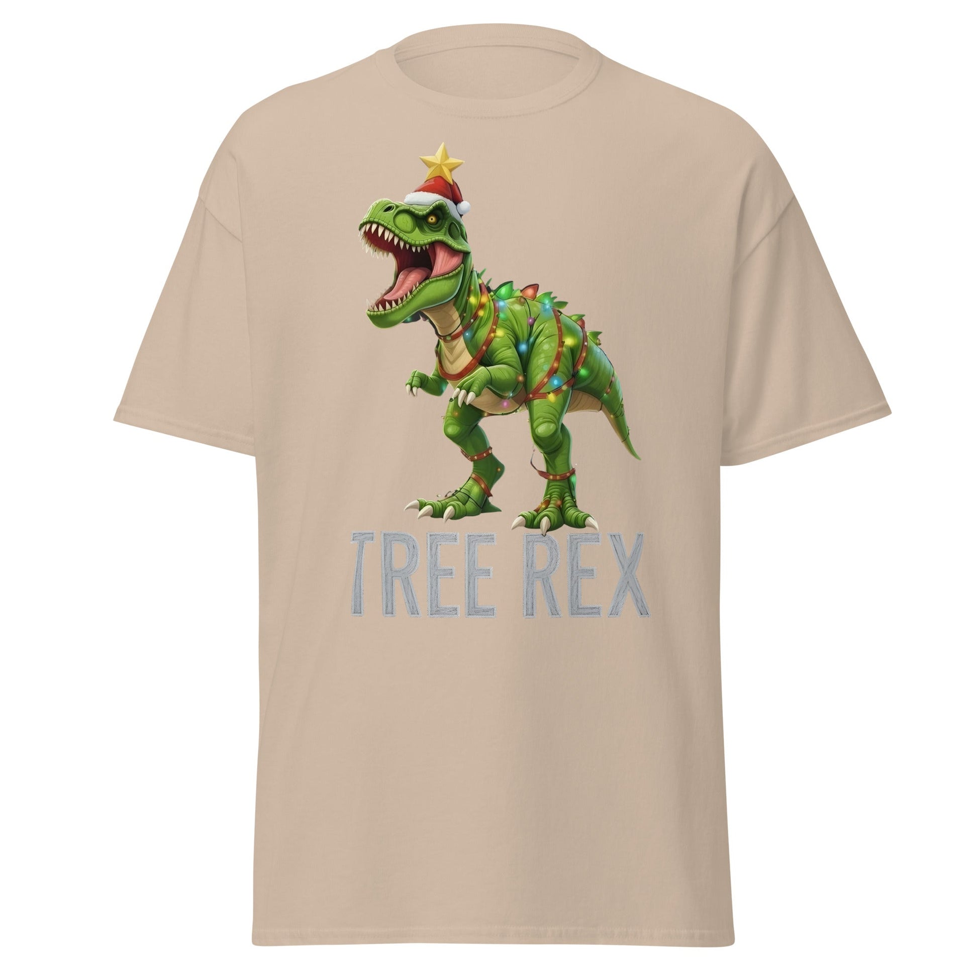 Tree Rex Christmas Shirt | Funny Dinosaur Holiday T-Shirt - Sand - T-Shirts Online