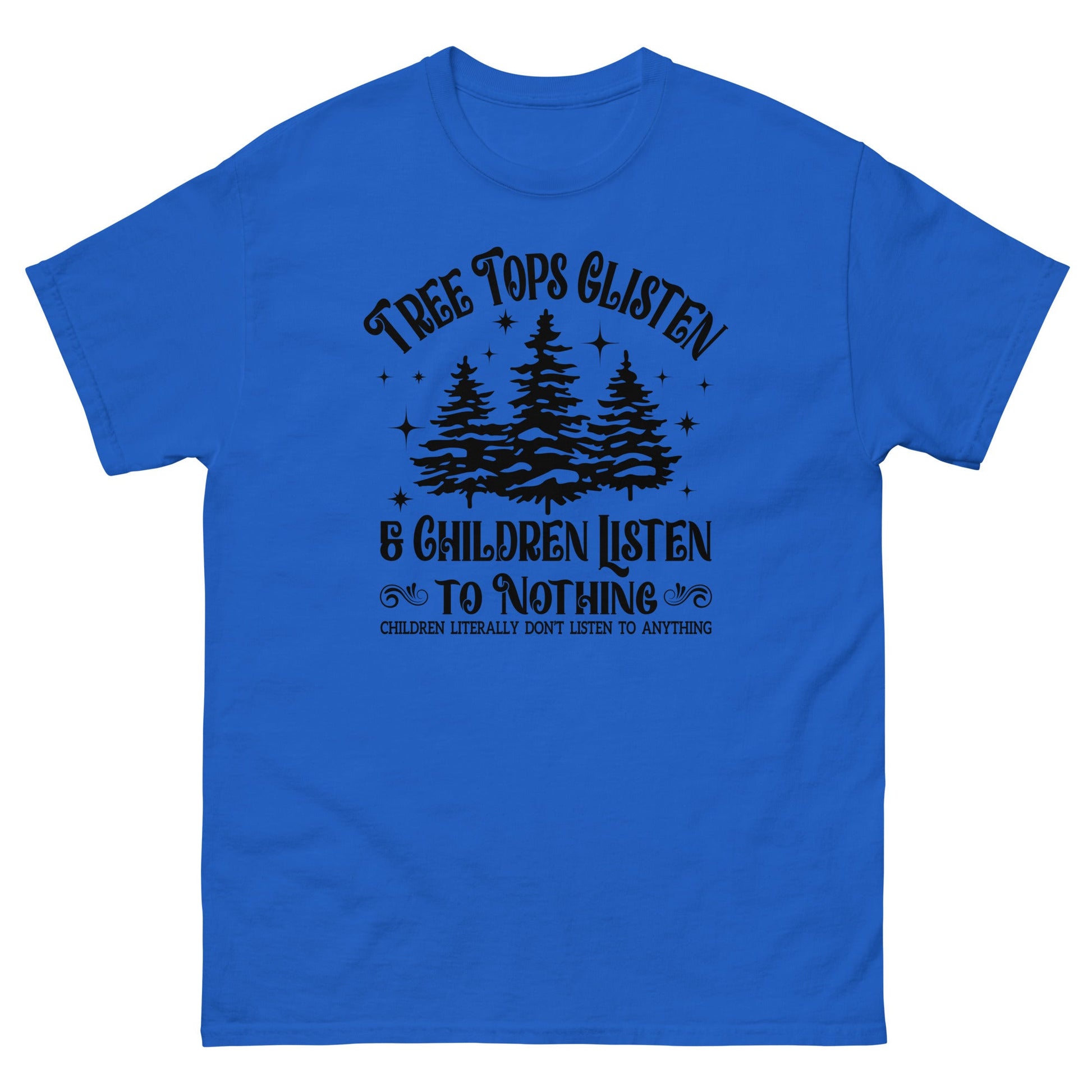 Tree Tops Glisten | Christmas T-Shirt - Royal - T-Shirts Online