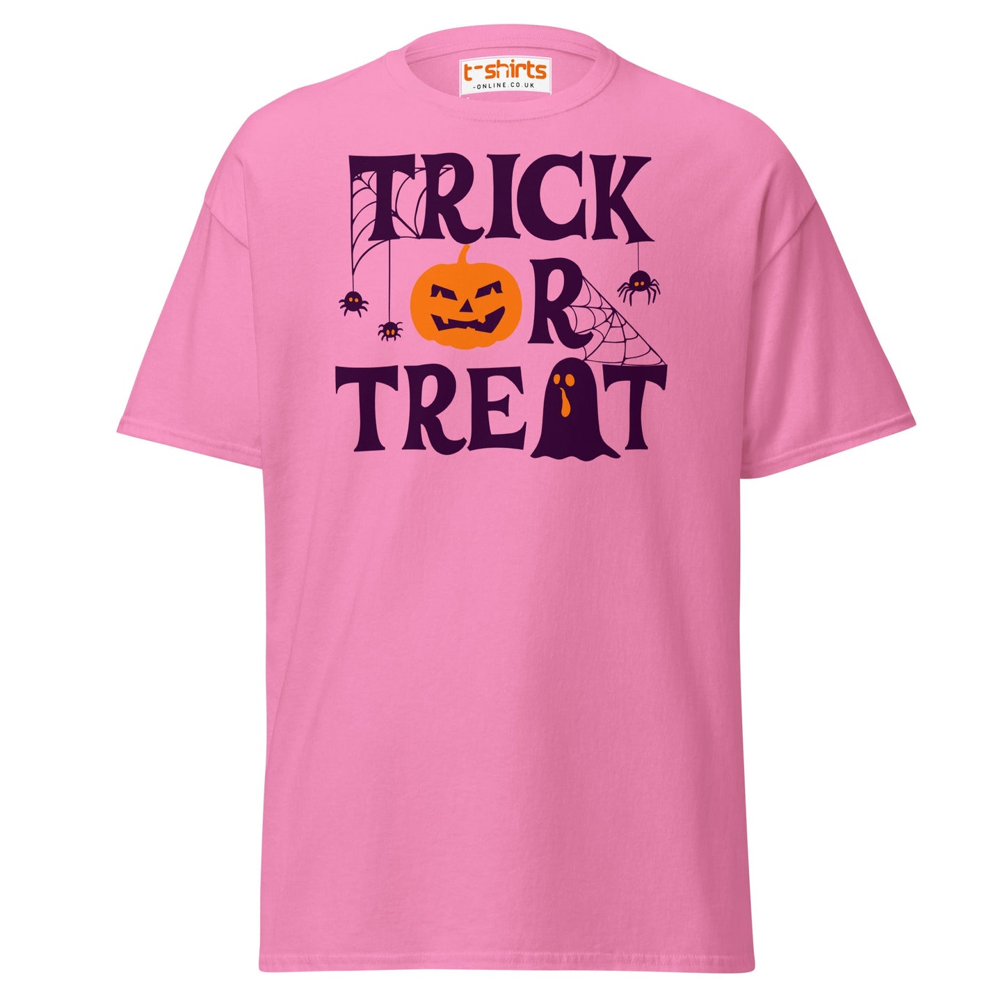 Trick or Treat Pumpkin Ghost Halloween T-Shirt - Azalea - T-Shirts Online