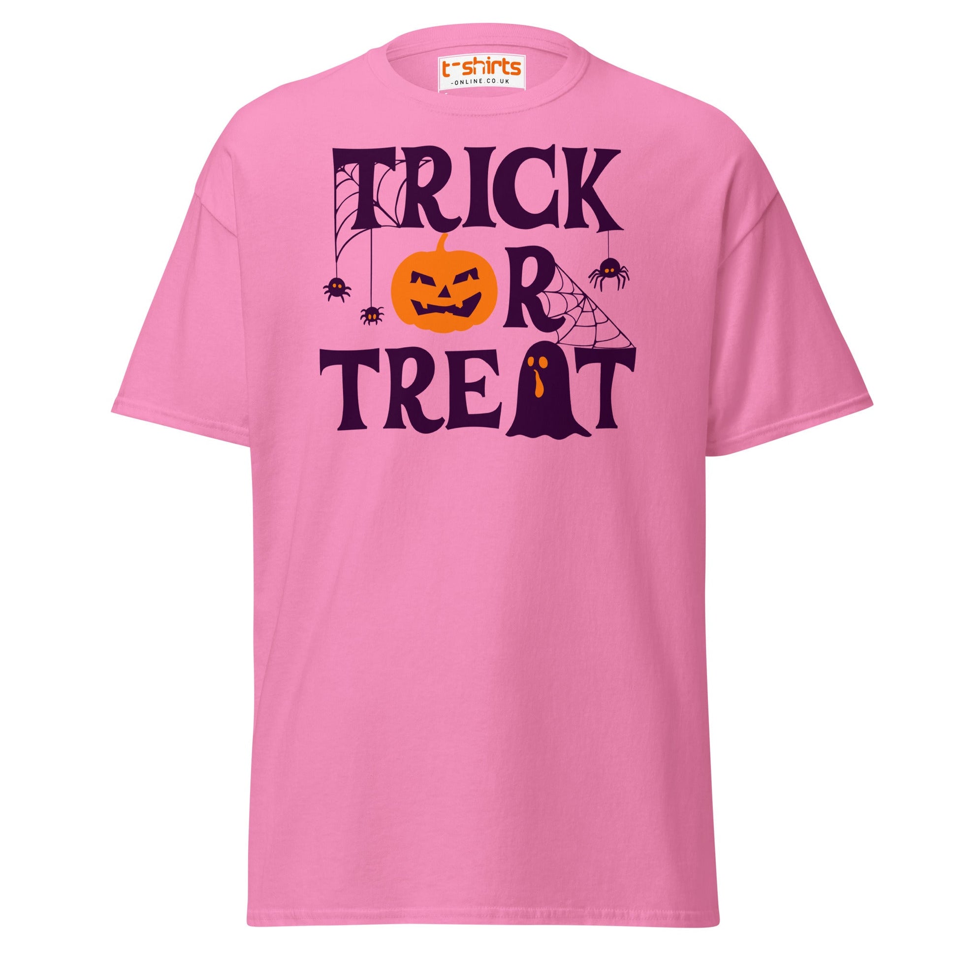 Trick or Treat Pumpkin Ghost Halloween T-Shirt - Azalea - T-Shirts Online