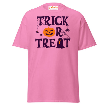 Trick or Treat Pumpkin Ghost Halloween T-Shirt - Azalea - T-Shirts Online