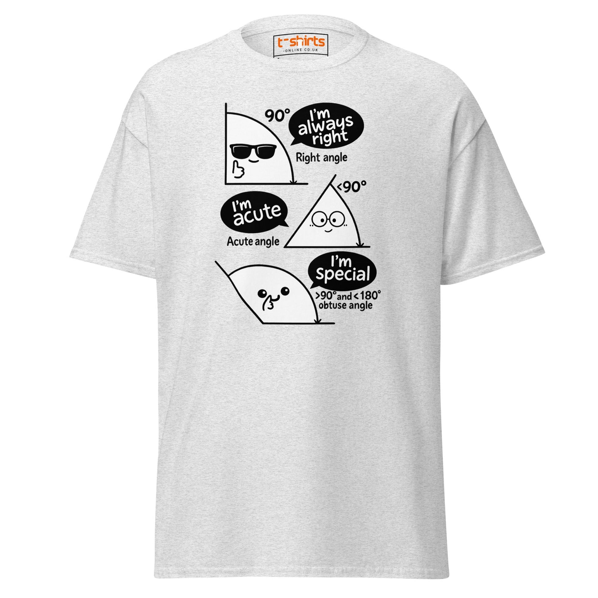 Trigonometry T-Shirt | Funny Math Angle Pun Tee - Ash - T-Shirts Online