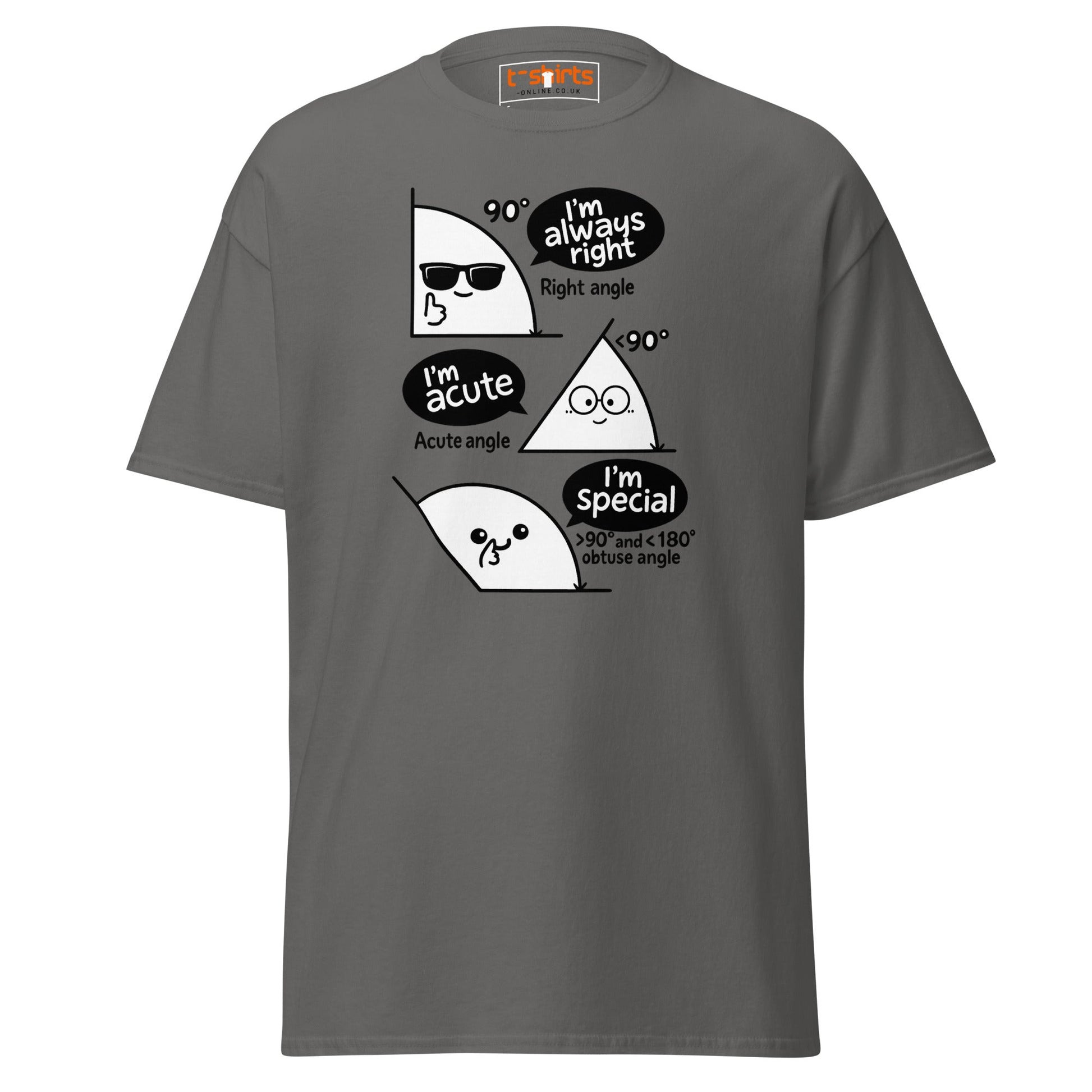 Trigonometry T-Shirt | Funny Math Angle Pun Tee - Charcoal - T-Shirts Online
