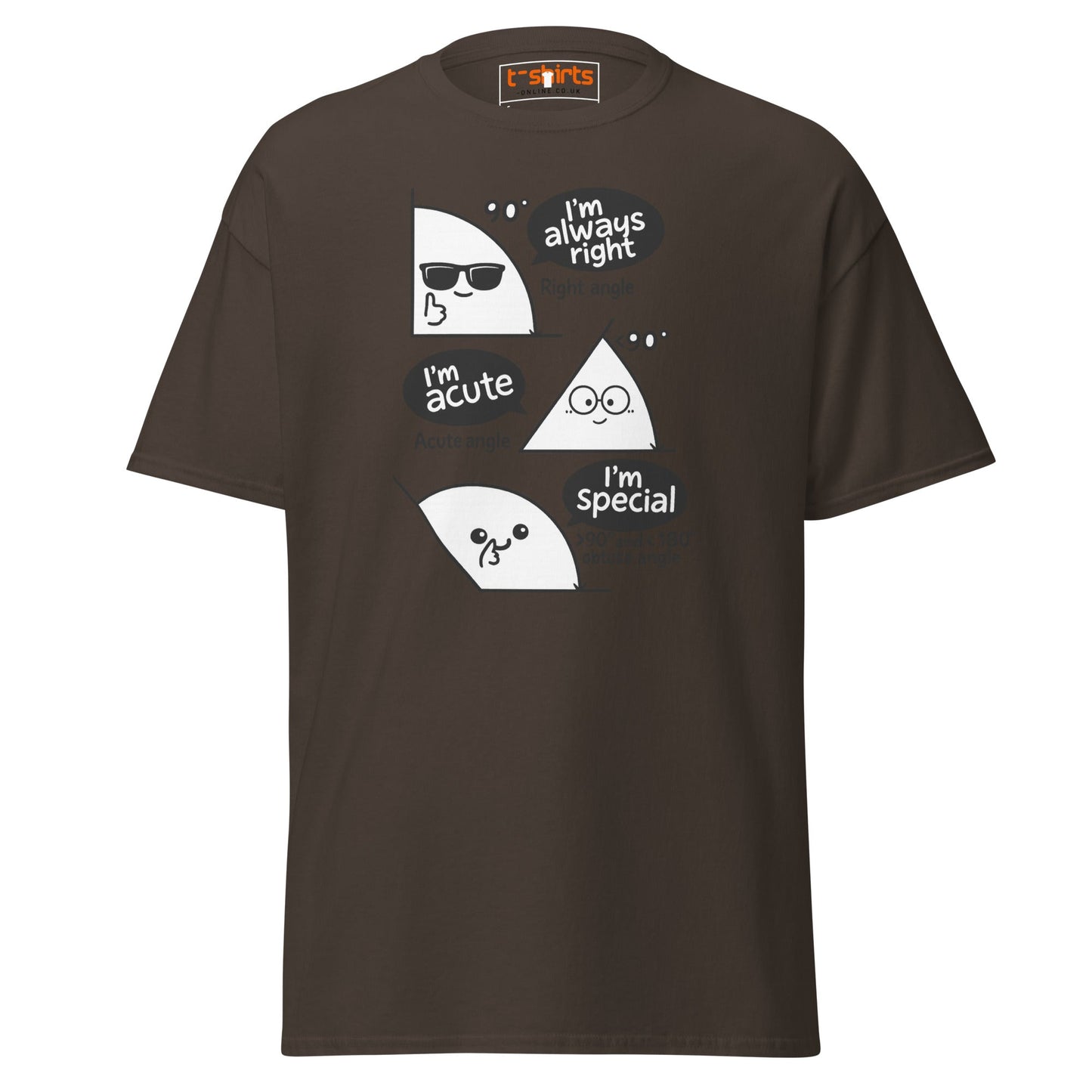 Trigonometry T-Shirt | Funny Math Angle Pun Tee - Dark Chocolate - T-Shirts Online