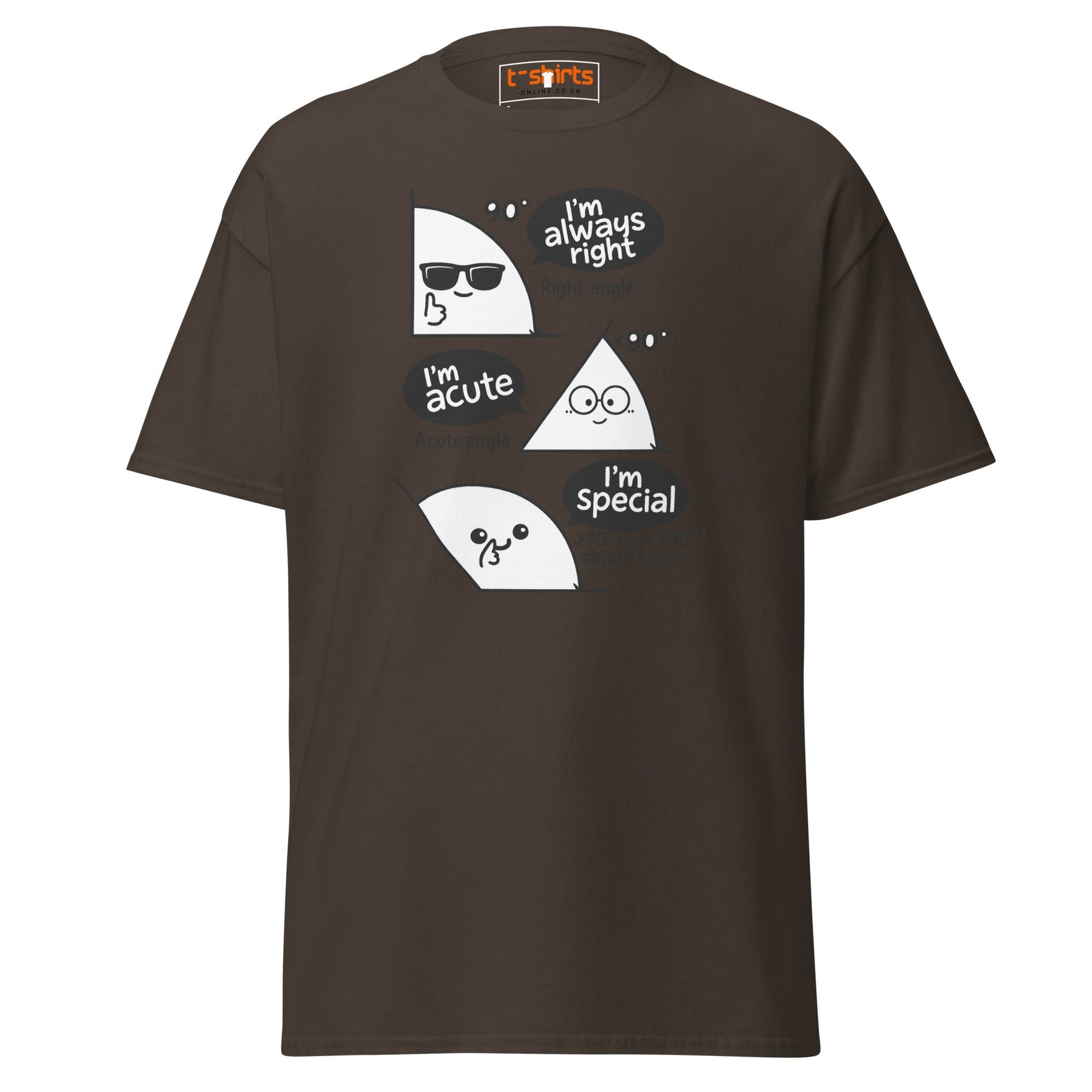 Trigonometry T-Shirt | Funny Math Angle Pun Tee - Dark Chocolate - T-Shirts Online