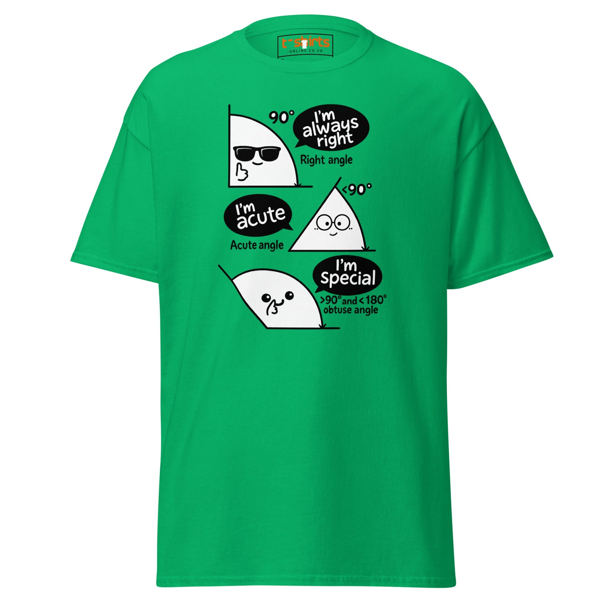 Trigonometry T-Shirt | Funny Math Angle Pun Tee - Irish Green - T-Shirts Online