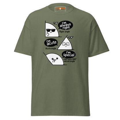 Trigonometry T-Shirt | Funny Math Angle Pun Tee - Military Green - T-Shirts Online