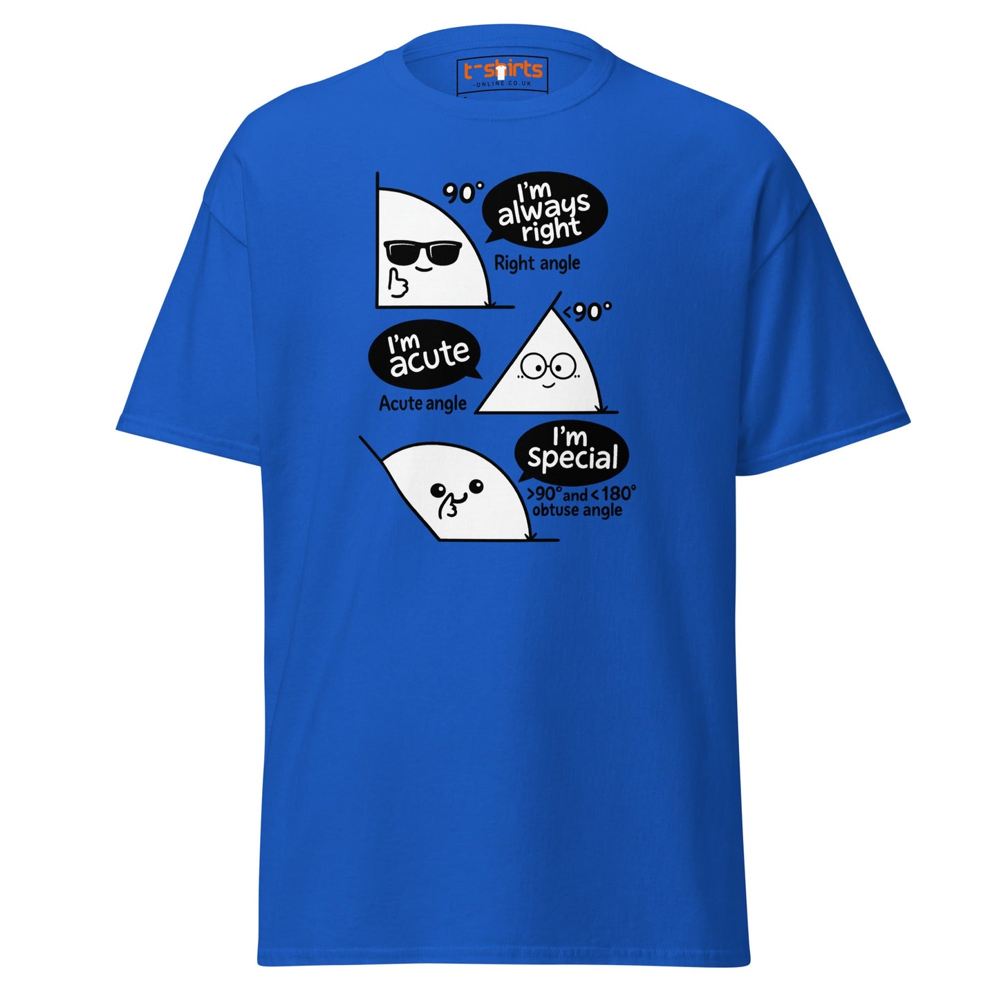 Trigonometry T-Shirt | Funny Math Angle Pun Tee - Royal - T-Shirts Online