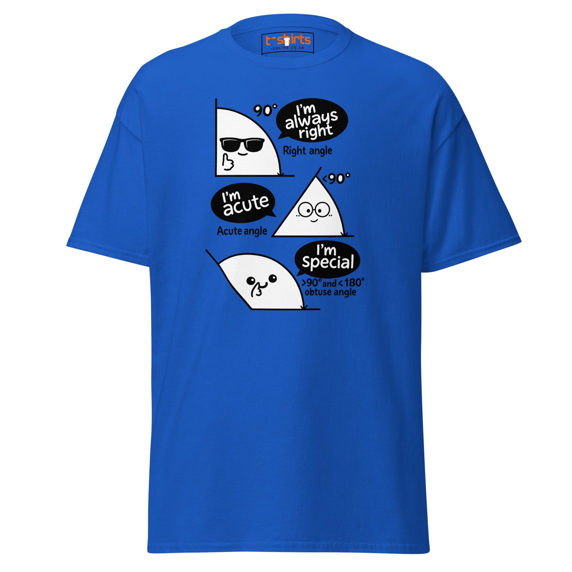 Trigonometry T-Shirt | Funny Math Angle Pun Tee - Royal - T-Shirts Online