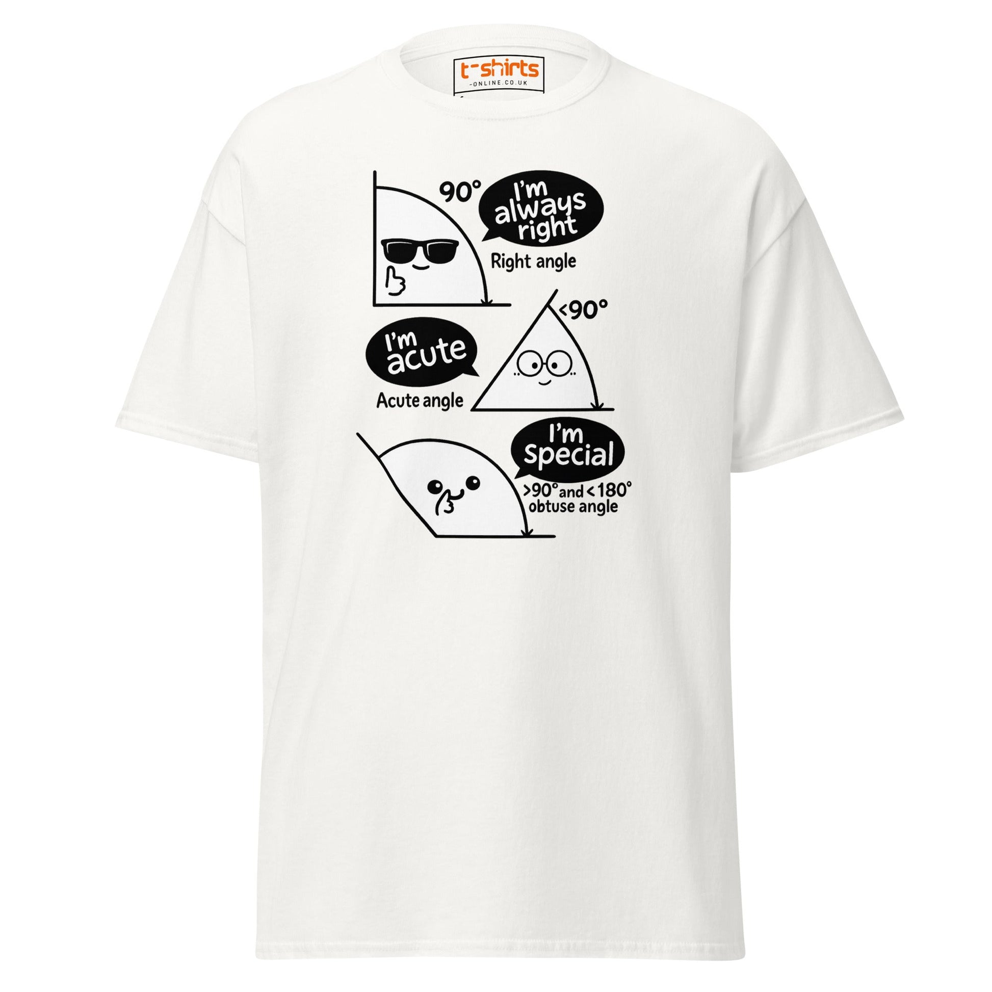 Trigonometry T-Shirt | Funny Math Angle Pun Tee - White - T-Shirts Online