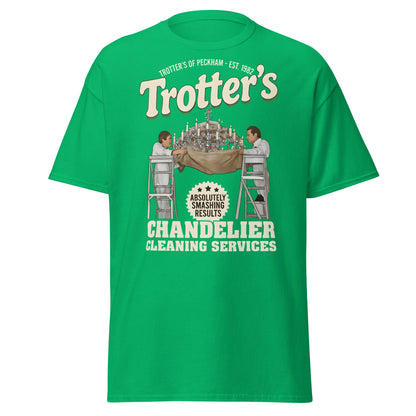 Trotters Chandelier Cleaning T-Shirt - Funny Peckham Tee - Irish Green - T-Shirts Online