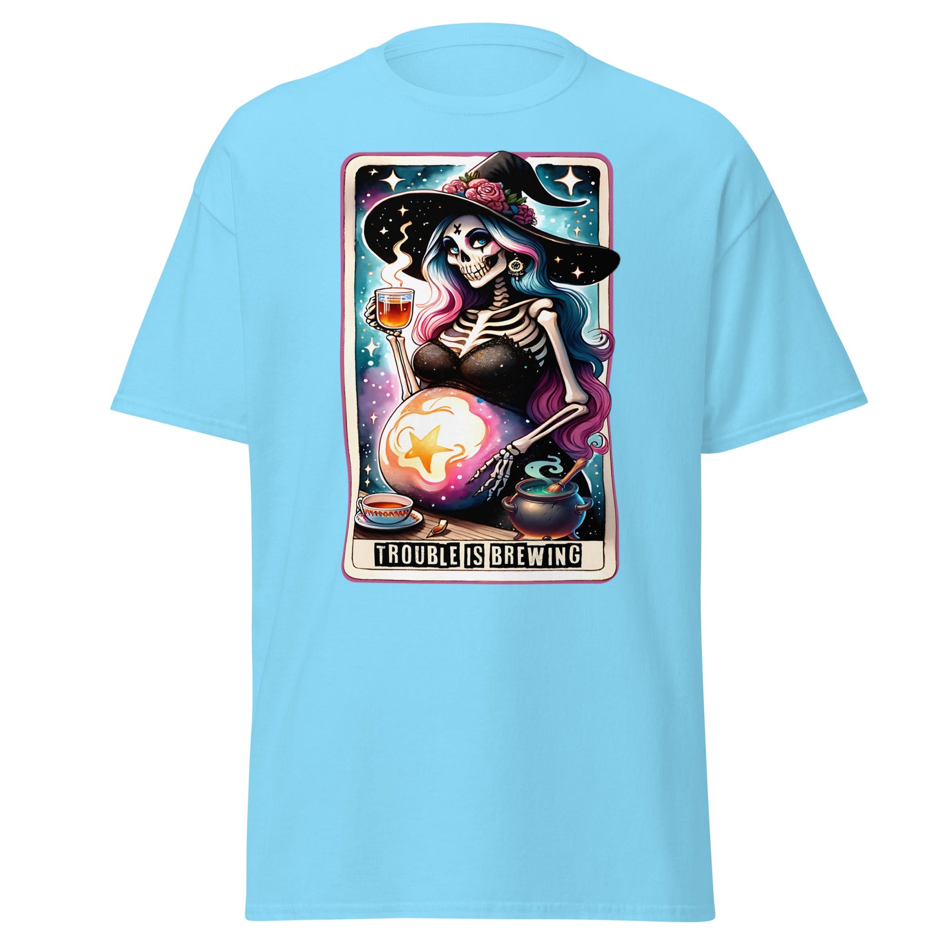 'Trouble is Brewing' Tarot | Tarot Card T-Shirt - Sky - T-Shirts Online