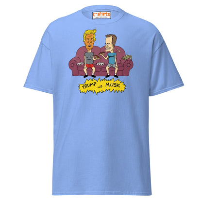 Trump and Musk Parody Cartoon T-Shirt - Carolina Blue - T-Shirts Online