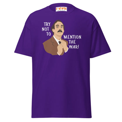 Try Not to Mention the War T-Shirt – Funny Retro Tee - Purple - T-Shirts Online