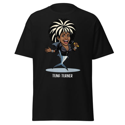 Tuna Turner Funny Parody T-Shirt | Soul Diva Fish Tee - Black - T-Shirts Online