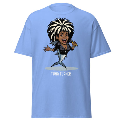 Tuna Turner Funny Parody T-Shirt | Soul Diva Fish Tee - Carolina Blue - T-Shirts Online