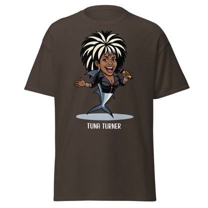 Tuna Turner Funny Parody T-Shirt | Soul Diva Fish Tee - Dark Chocolate - T-Shirts Online